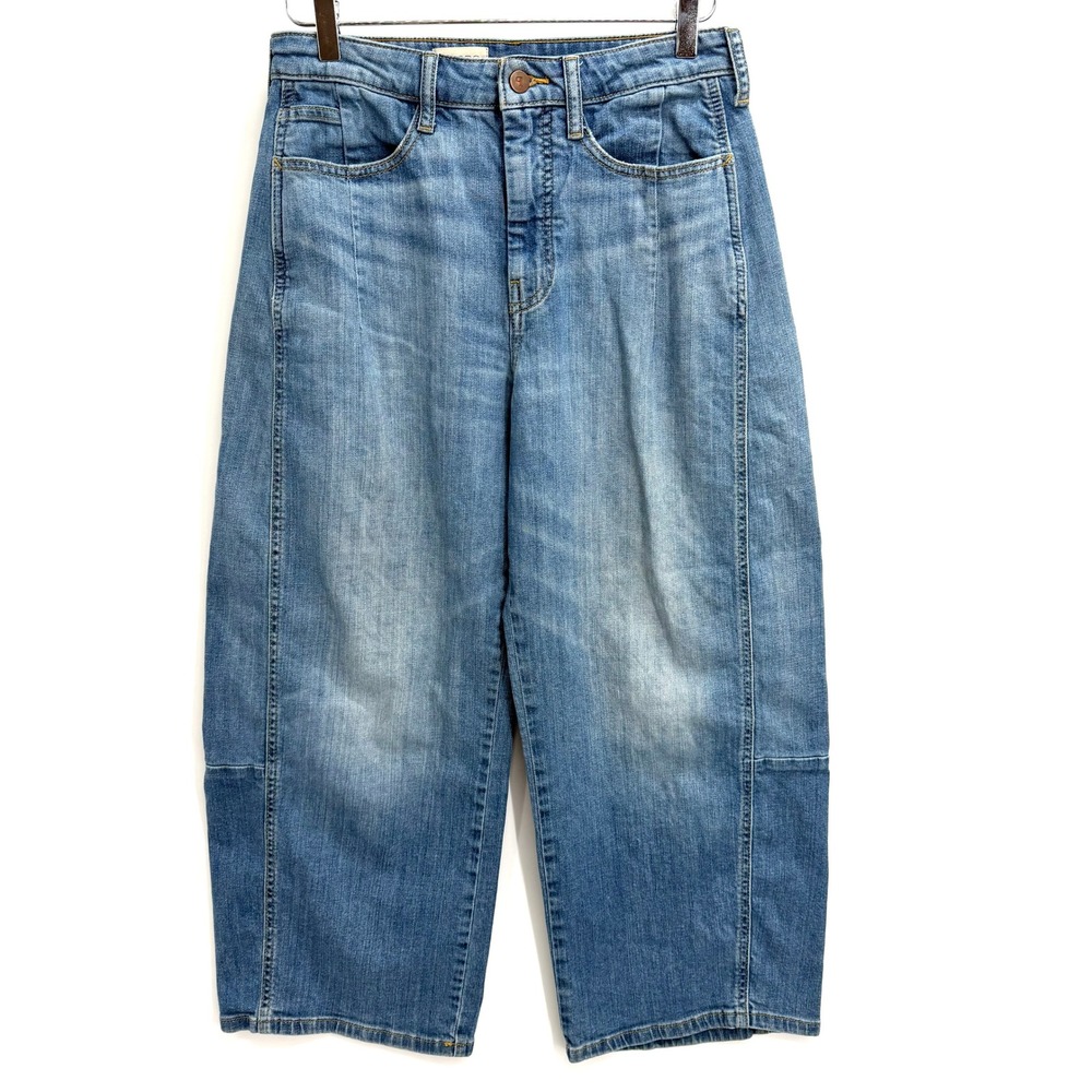 Pilcro Anthropologie Kenna Mid Rise Heritage Barrel Jeans Size 27 Wide Leg